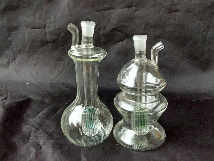 Buisvormige glazen slangen, waterleidingen glazen waterpijpen hooaka's twee functies voor booreilanden glazen waterpijpen
