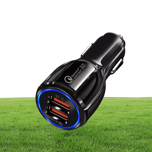 OEM Dua 2 USB Port Fast Car Charger 5V 9V 12V 31A Quick Charging For Samsung S8 S7 IPHONE6 7 PLUS Universal Phone2292268