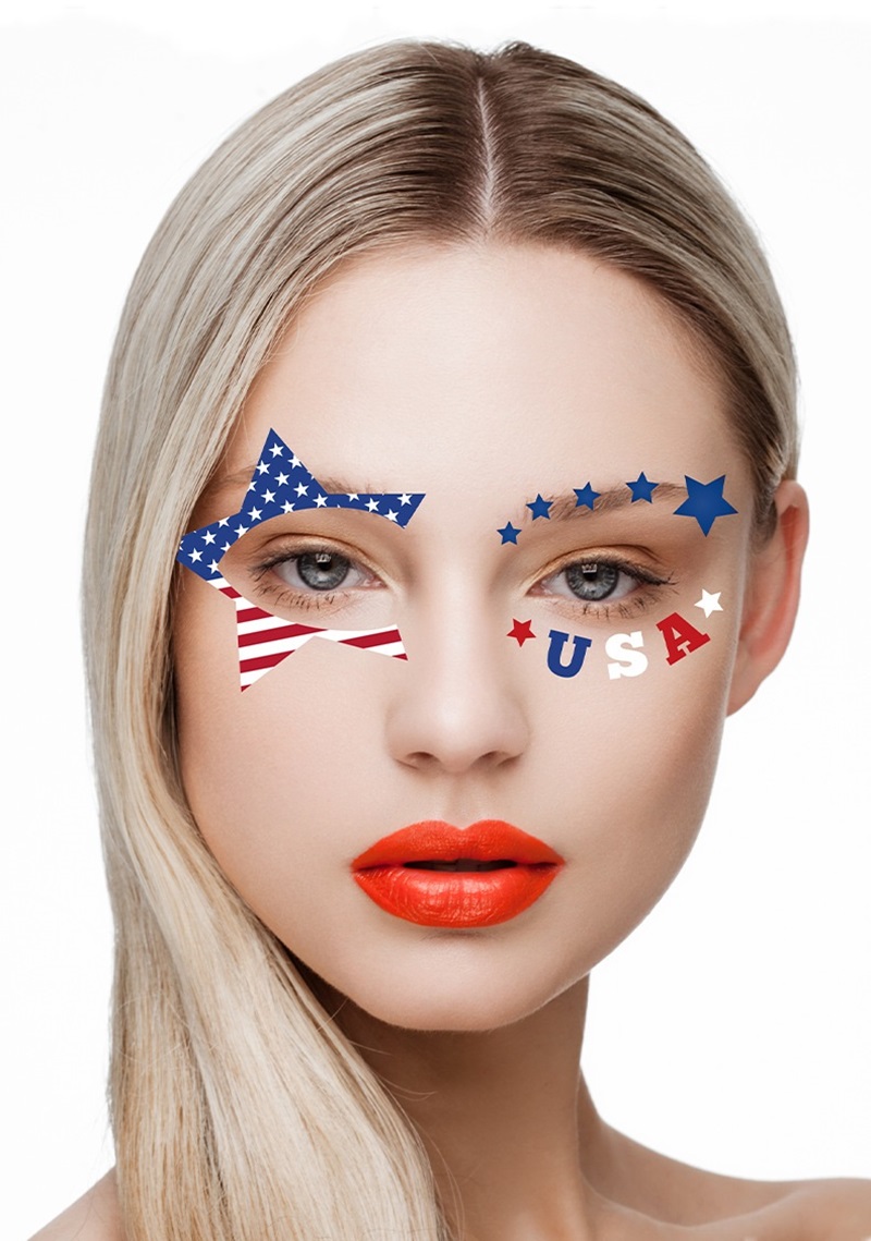 Independence Day Temporary Tattoo Sticker Adult Child Decorations Waterproof Face Tattoo Stickers Memorial Day American Flag