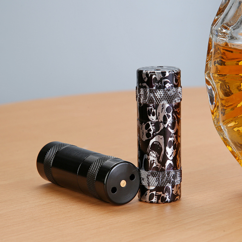 Smoking Pipe Metal bottle opener, personalized electroplating, water transfer printing, skull head packaging, embossed gas cylinder