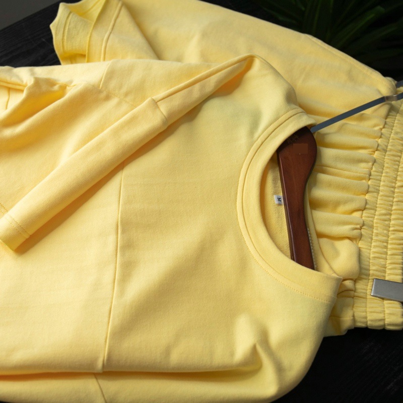 Mode Trainingsanzüge Sommer 100% Baumwolle Sets für Frauen Zweiteiler Frau Halbarm T-Shirts Shorts Outfits Trainingsanzug 2023