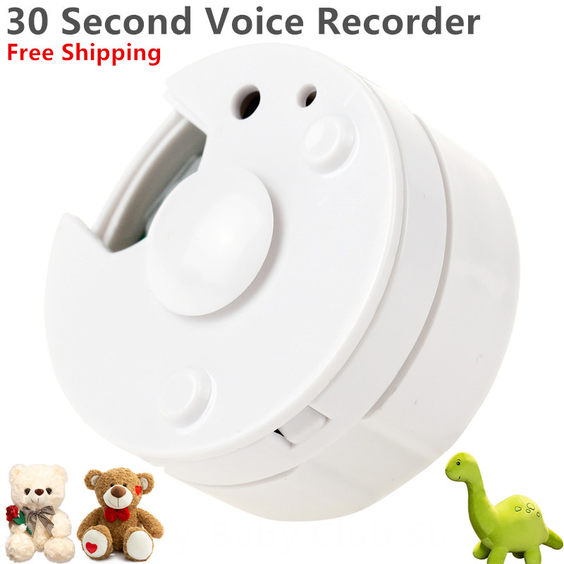 Registratore vocale da 30 secondi, registra un messaggio personalizzato peluche, orsetti di peluche, bambole e cuscini bambini