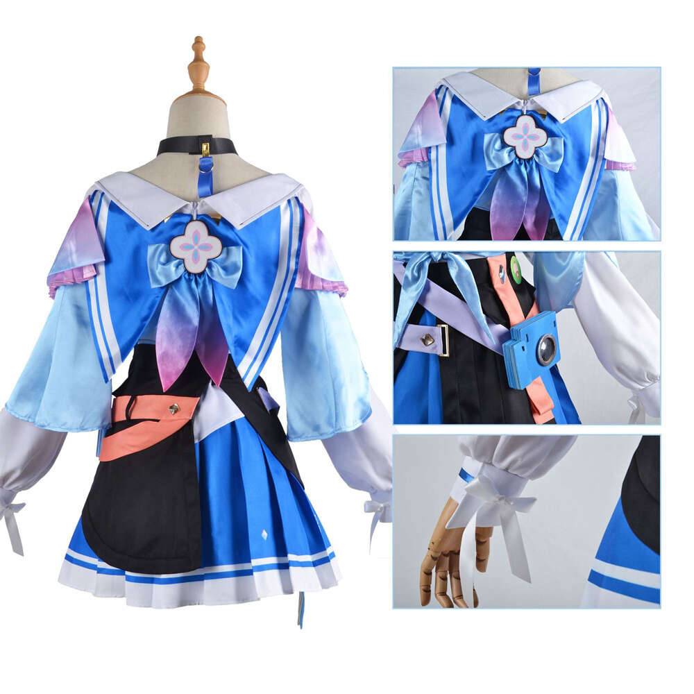 Gra animowa Kostium Cosplay gwiazdy Honkai STAR 7 marca Koszulka Koszulka Kamera Kamera Halloween Carnival Women Suits Cosplay