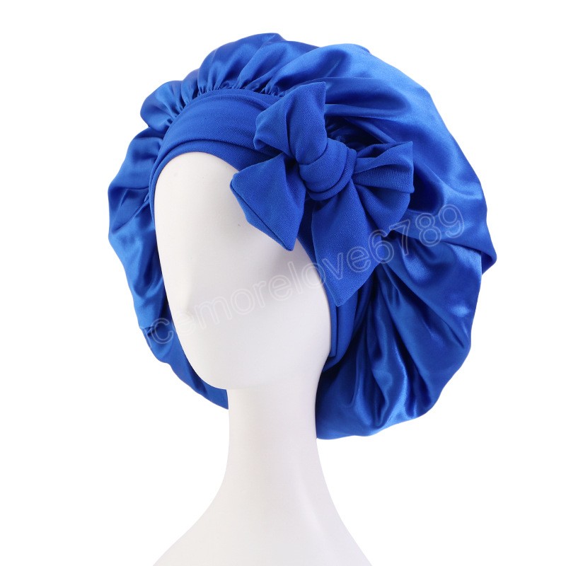 Женщины атласная шляпа ночная кепка для волос уход за волосами. Bonnet Nightcap Women Unisex Cap Cap Cap Bonnet Head Head Cover Turban Accessount