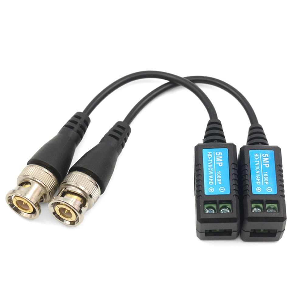 5MP CCTV Camera Accessories Passive Video Balun Transceiver Twisted Pair Transmitter for 2MP 5MP AHD/TVI/CVI/CVBS Camera