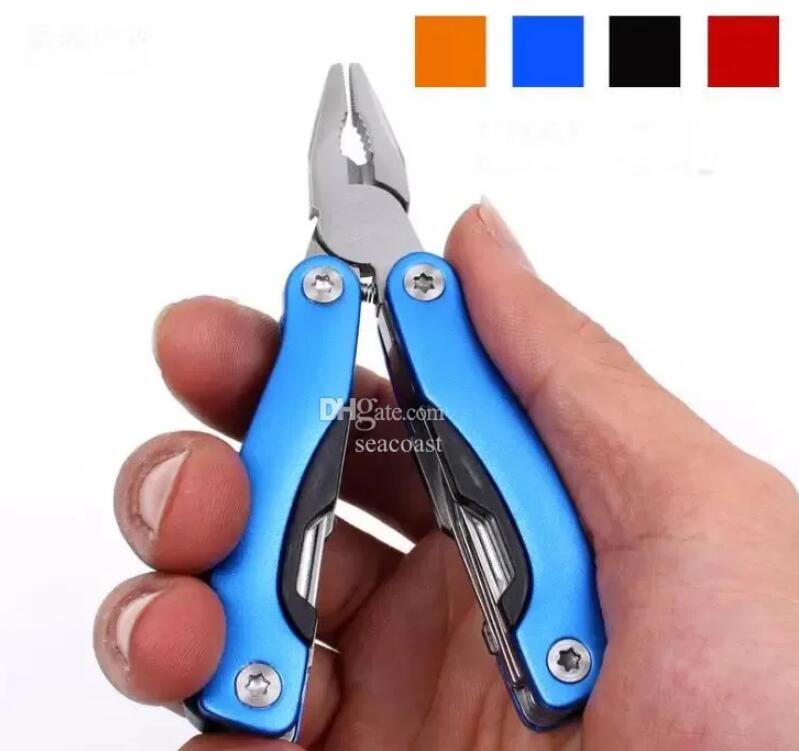 50 Stück Spitzzange Outdoor Multitool Zangen Gezackte Messer Backen Handwerkzeuge Schraubendreher Zangen Messer Multitool Messer Set Survival Gear 5 Farben