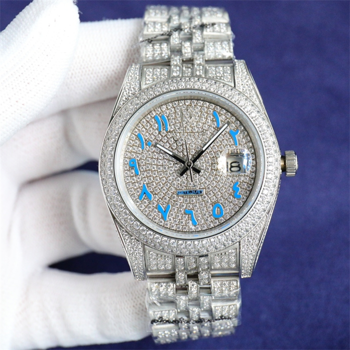 Montre de luxe Relojes babysbreath diamant montre 41mm mouvement mécanique automatique boîtier en acier bracelet en caoutchouc montres pour hommes montres de luxe montres-bracelets