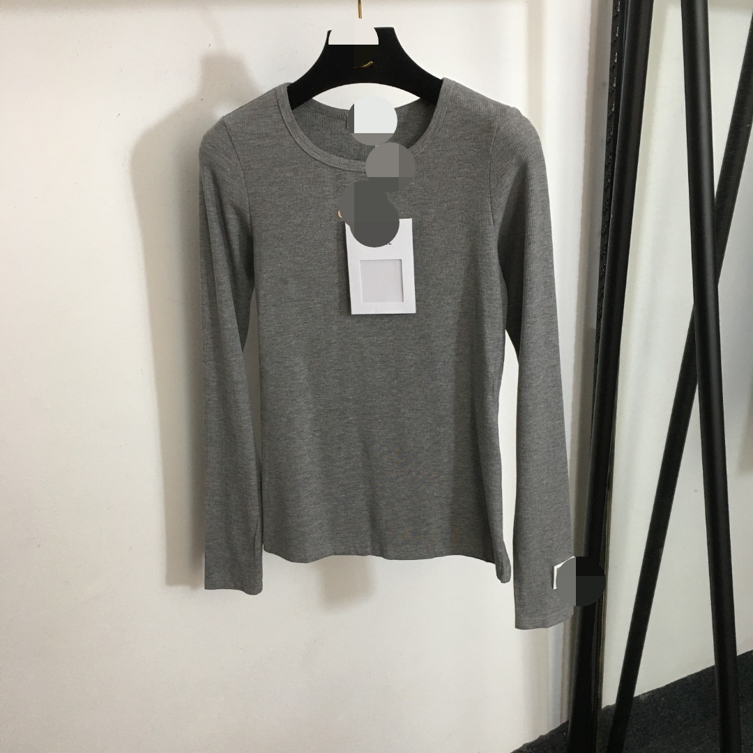 1031 2023 Automne Marque SAme Style Pull À Manches Longues Col Ras Du Cou Pull Noir Blanc Gris Femmes Vêtements De Haute Qualité Femmes 20238524