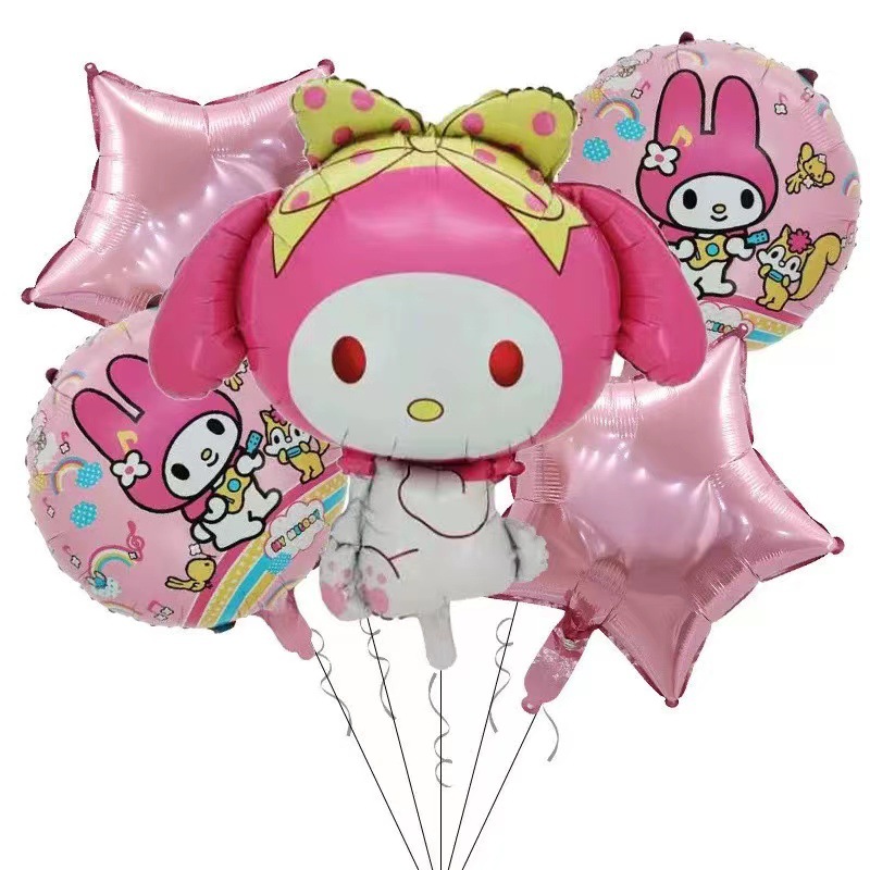 Cartoon Coolommy Melody Jade Gui Dog Pink Bear Birthday Zestaw Aluminiowy Balon filmowy