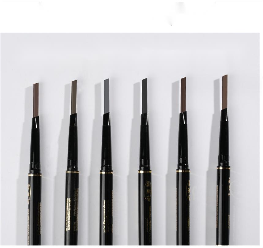 Eyebrow Pencil Double Head Automatic Rotation Triangle Eyebrow Pencil Natural Fiber Eyebrow Holding Makeup, Healthy Beauty Waterproof