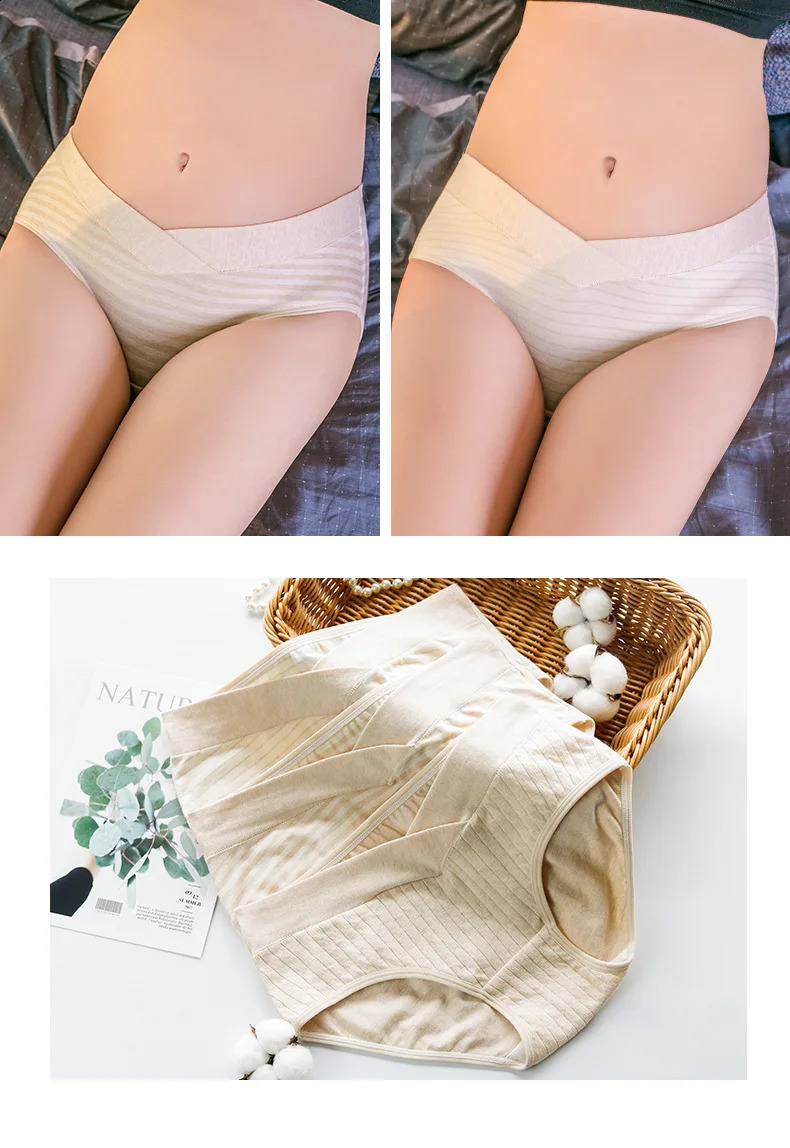 Maternité intimes femmes enceintes sous-vêtements en coton taille basse ventre sans couture Utype maternité culotte intime 231102