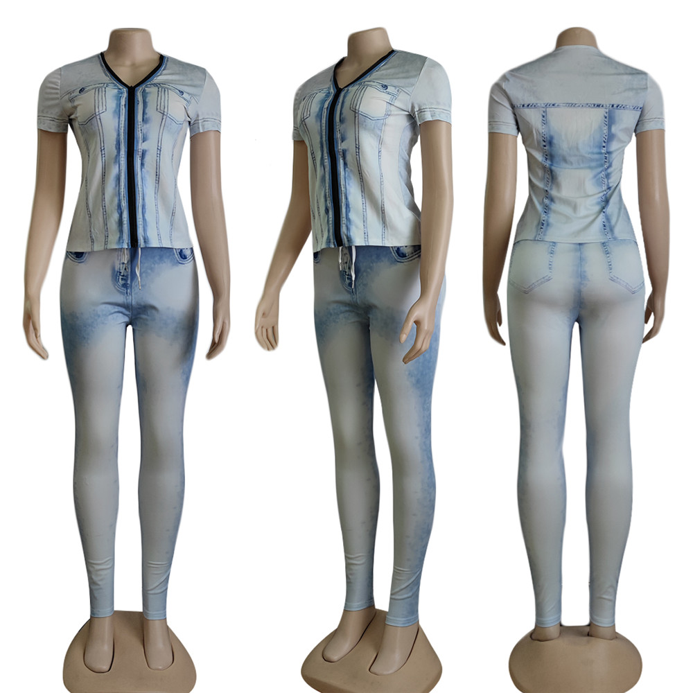 Completi estivi firmati Tute da donna Completi in due pezzi Camicia e pantaloni a maniche corte Completi coordinati Stampa casual Abbigliamento sportivo Tute da jogging Abbigliamento all'ingrosso 9644