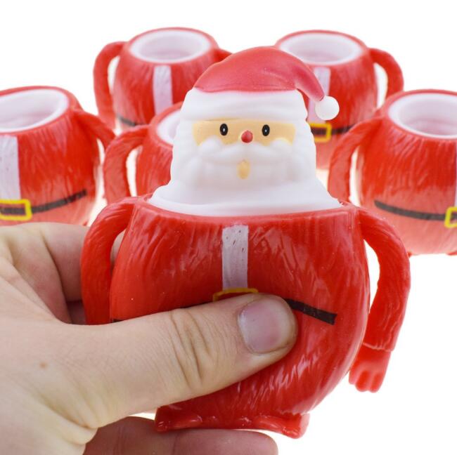 Santa Claus dekomprimering leksak jul leksaker tecknad djur pressa antistress leksak boom docka stress lättnad Toy Figure
