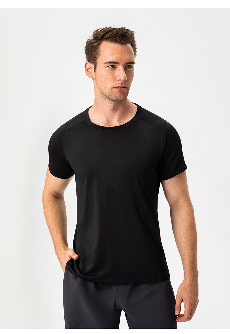 Klassisches, schnell trocknendes T-Shirt für Männer mit kurzen Ärmeln, Designer, atmungsaktiv, Outdoor-Sportarten, Laufen, Trainning, Fitness-Top, T-Shirts, Schwarz, Weiß, Freizeit-T-Shirts, Größe S-2XL für Männer