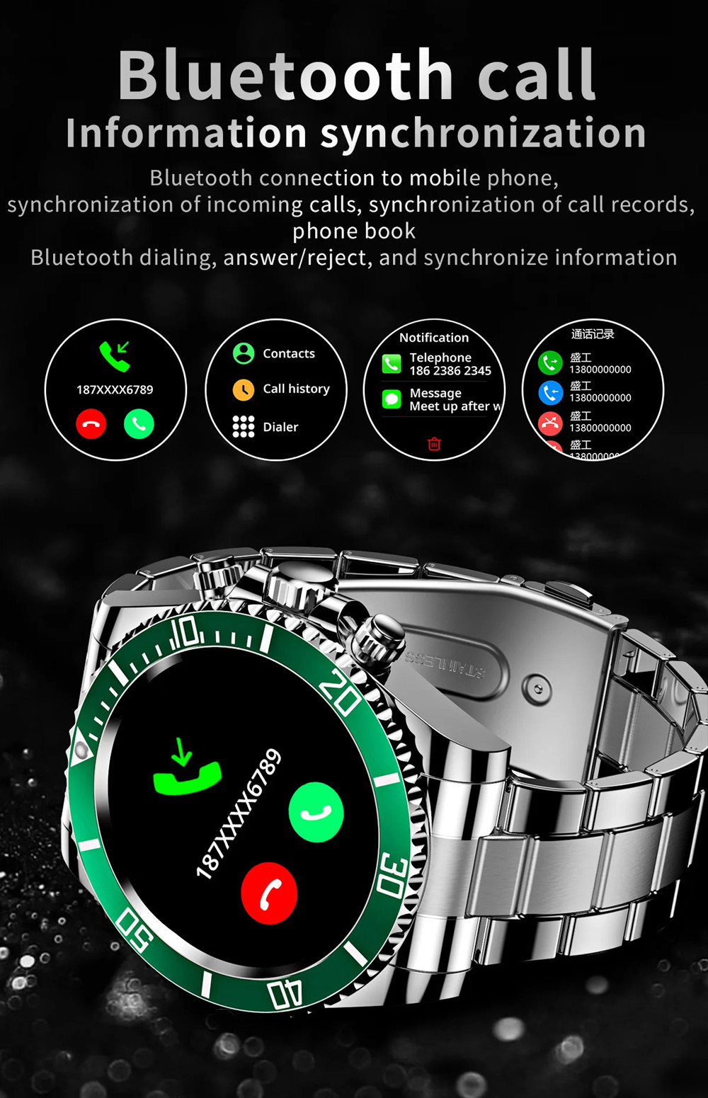 الساعات الذكية AW12 Smart Watch Men Bluetooth Call Message عرض مخصص طلب ضربات القلب ضغط الدم الرياضي LED Noctilucent Smartwatch AW13