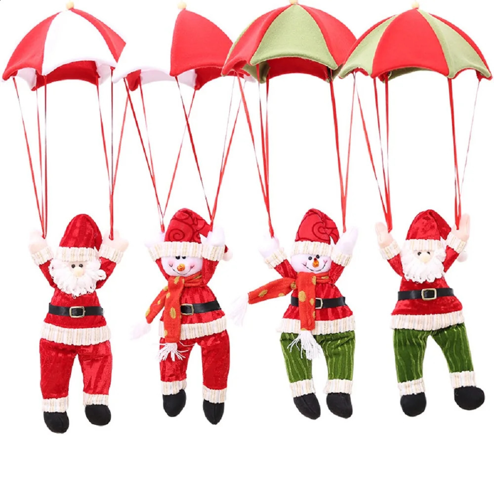 Christmas Decorations 56cm Decoration Santa Plush Doll Pendant Parachute Hanging Ornaments Crafts 231102