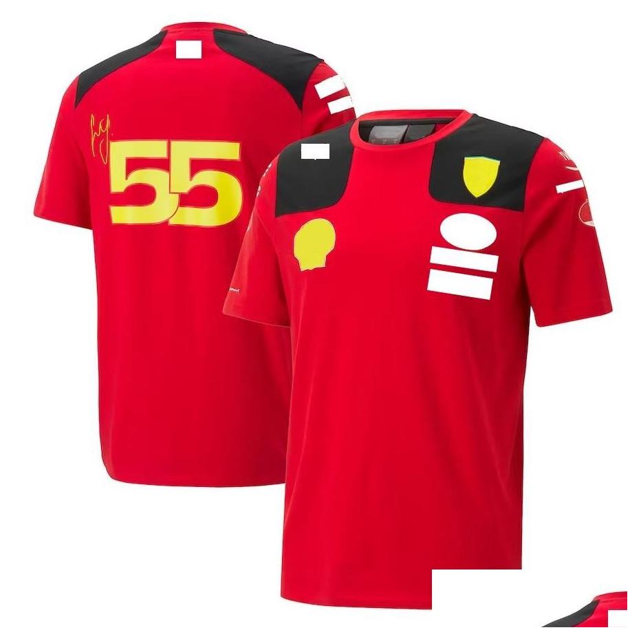 Camisetas nuevas para hombre y mujer Fórmula Uno F1 Ropa de polo Ropa superior Ropa de motocicleta Ropa de motocicleta Fanáticos de Ferrai Forma Deportes extremos Top transpirable sobre A0id