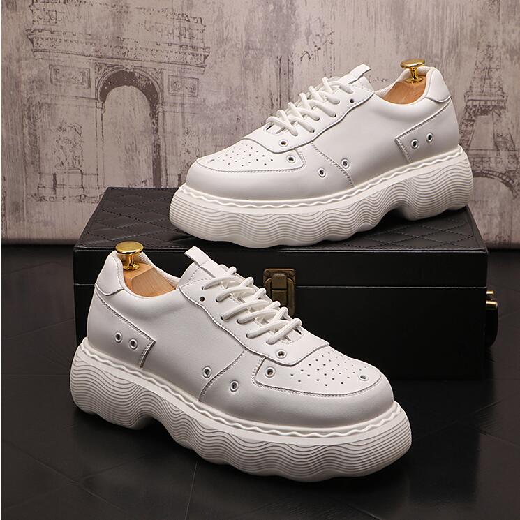 Buty designerskie mężczyzn trend modny białe buty swobodne młode mężczyzna Flats Mokasyna męskie trampki zapatillas hombre D2H10