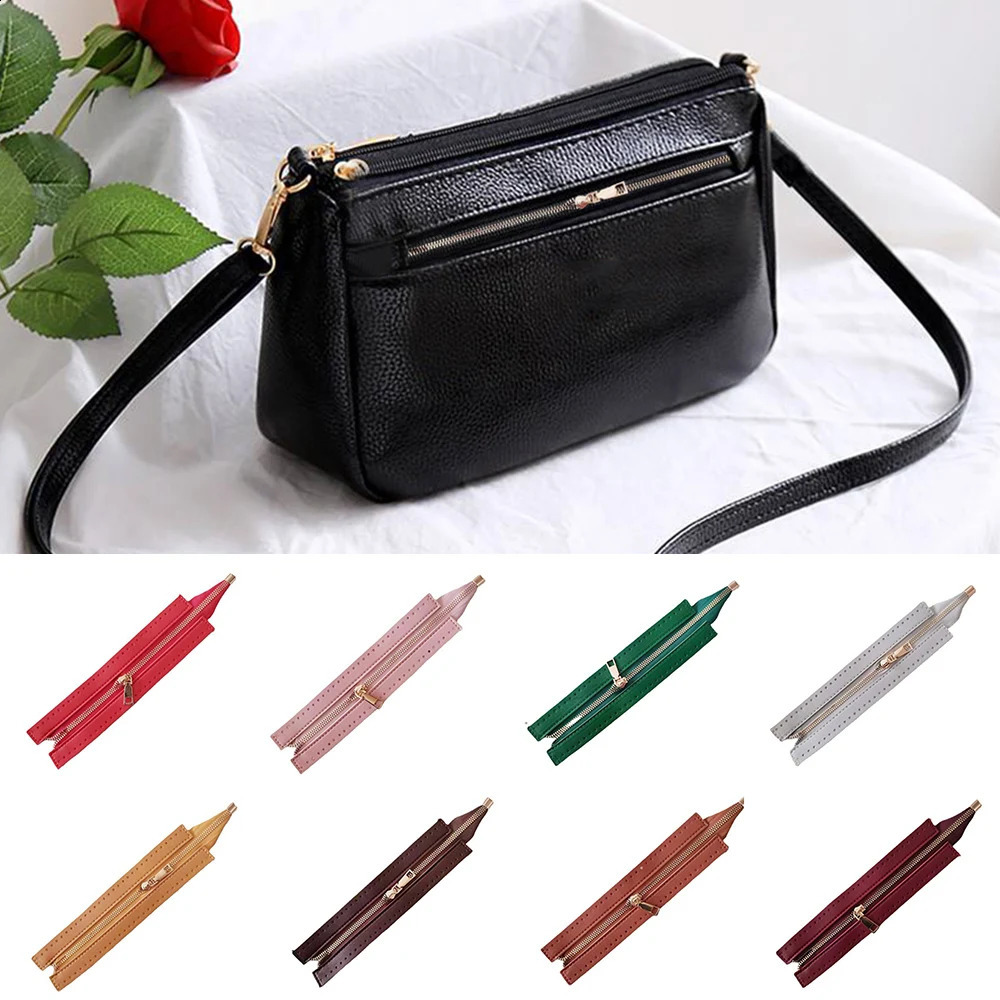 Sac pièces accessoires fermeture éclair personnalisé bricolage pour matériel tissé PU cuir vêtements chaussures couture 231102