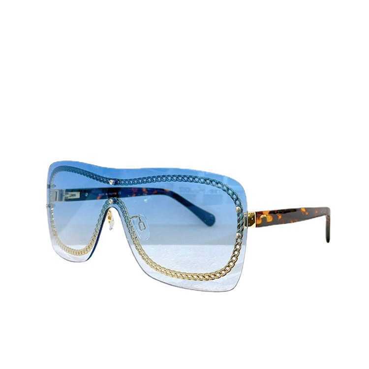 2023 Роскошные дизайнер 23 новых цельные солнцезащитные очки для Goggles Fashion Star Net Red Sunglass 4243