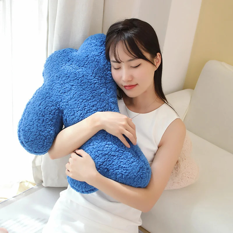 CushionDecorative Pillow INS Kawaii Rabbit Stuffed Cartoon Bunny Plush Toy Cushion Sofa Home Decor Birthday 231102
