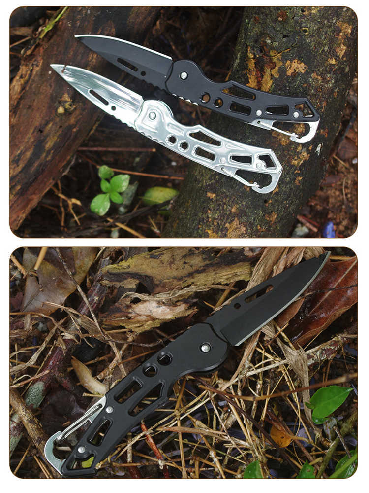 Couteau pliant Portable en acier inoxydable survie chasse Camping pêche escalade couteau Camping fournitures de survie en plein air outils