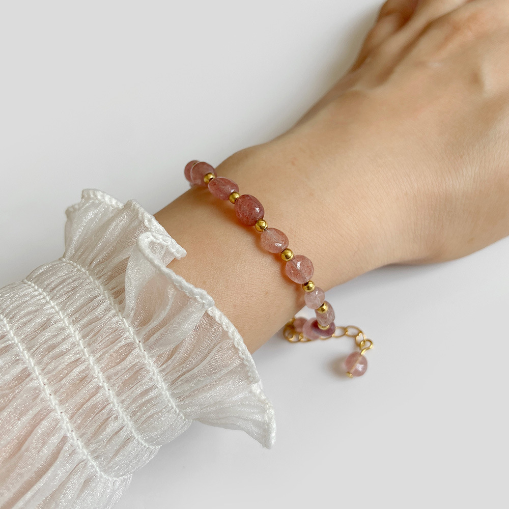 Boho Light Luxe onregelmatige chip energiesteen handgemaakte gevlochten armband Amethy rozenkwarts armbanden voor dames