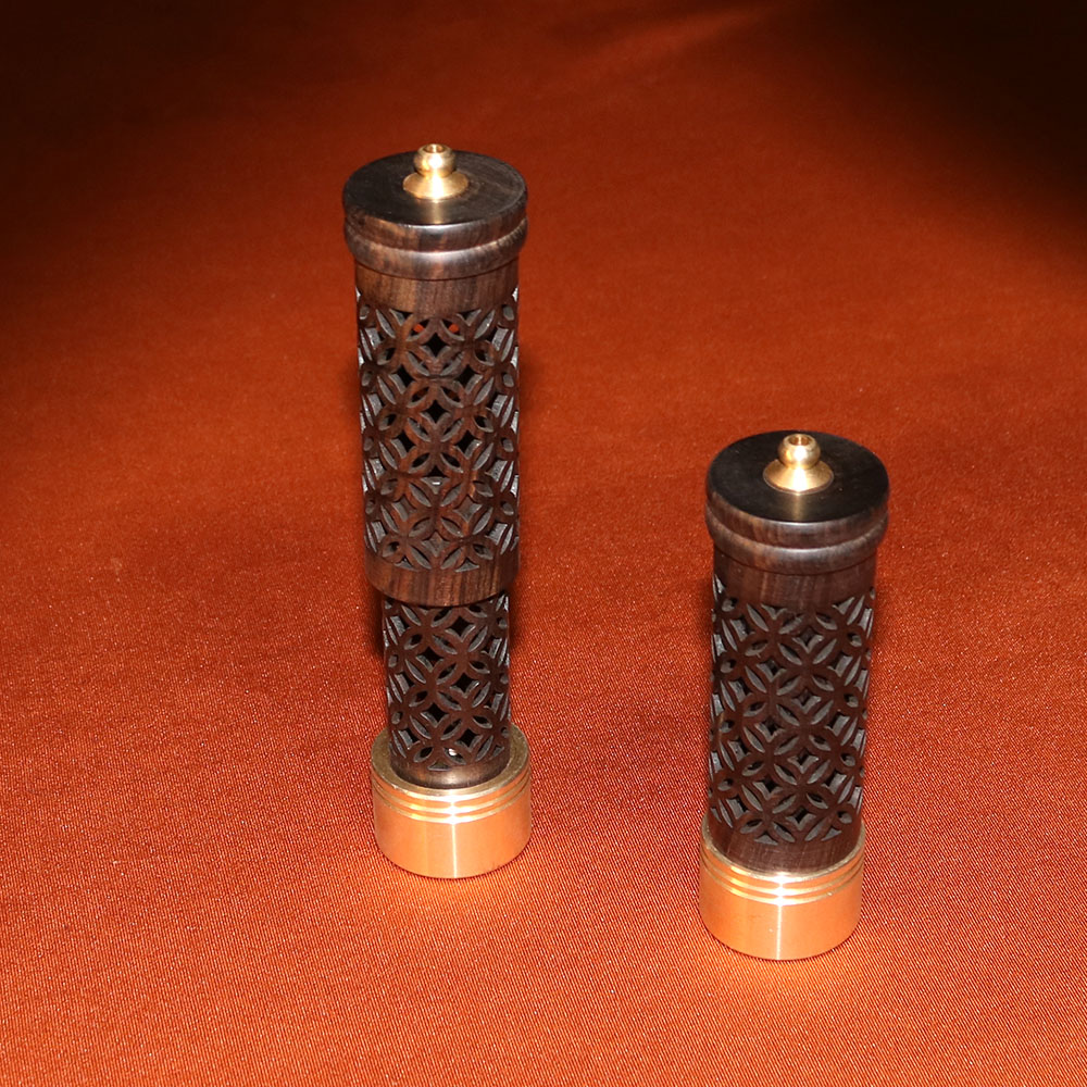 Räuchergefäß aus Ebenholz für 11-cm-Stäbchen, tragbares Räuchergefäß, schwarzer Holzhalter im chinesischen Stil