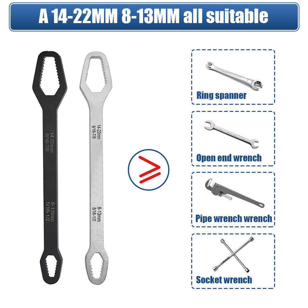 Placa de llave Torx Universal de mm, llave Torx de doble cabezal ajustable, llave de gafas autoajustable, herramientas manuales multiusos