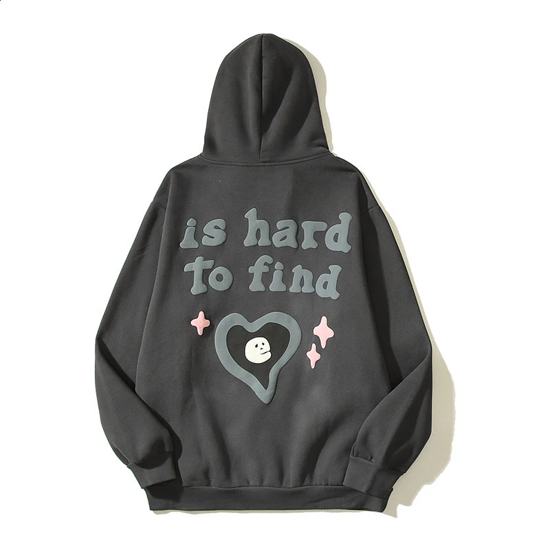 Men's Jackets True Love is Hard to Find Foam Broken Hooded Hoodies for Men Streetwear Loose Casual Fleece Sweatshirts Unisex Pullover Hoody 231102