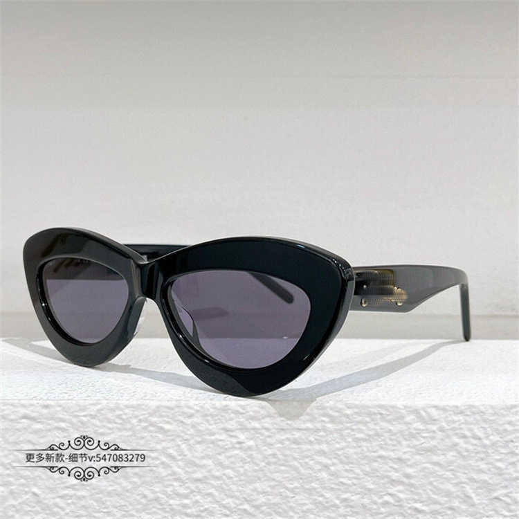 Nouveau designer de luxe 2023 Luo Yijia lunettes de soleil femme à la mode INS célébrité en ligne même œil de chat personnalisé Lunettes de soleil homme lw40096