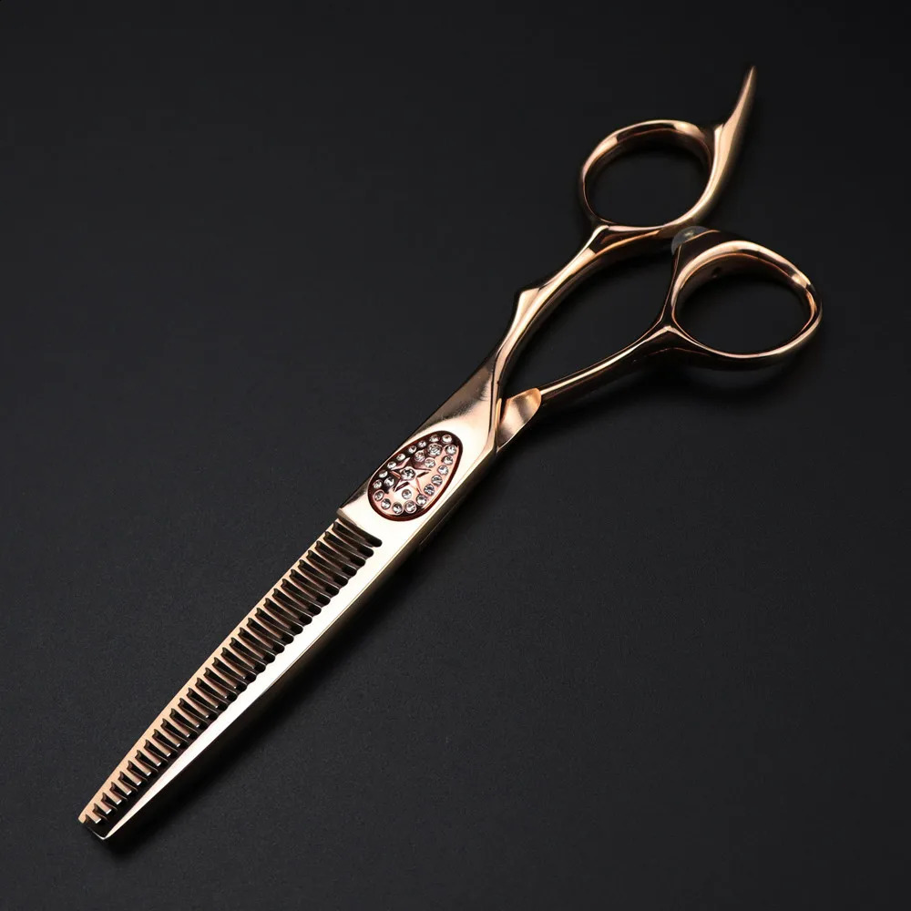 Scissors Shears Customize JP 440c steel 6 '' Upscale Rose gold hair scissors cutting barber haircut thinning shears hairdresser 231102