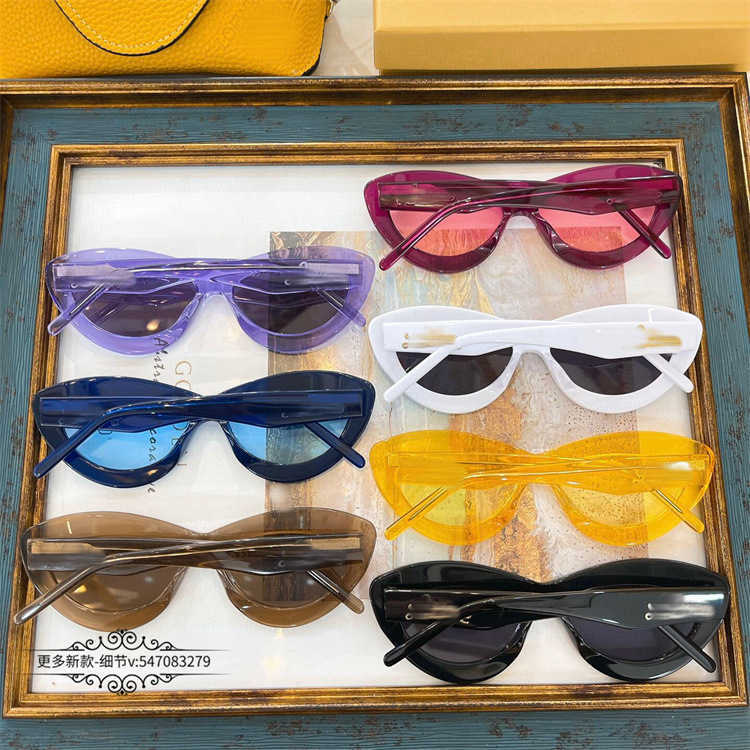 Nouveau designer de luxe 2023 Luo Yijia lunettes de soleil femme à la mode INS célébrité en ligne même œil de chat personnalisé Lunettes de soleil homme lw40096