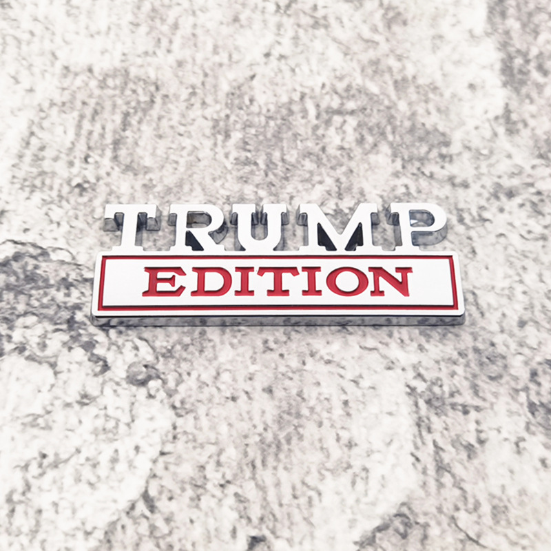 Adesivo auto in metallo Decorazione Bomboniera TRUMP Portellone posteriore Decor Badge Emblem Decal Accessori auto