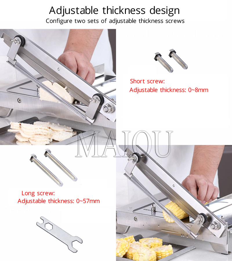 Manueller Fleischschneider, Spareribs, Knochenschneider, chinesischer Jerky Slicer, Rippe, Huhn, Fisch, gefrorenes Fleisch, Gemüse, Messer