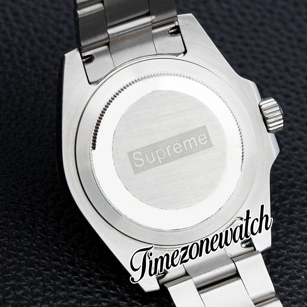 SFF EM Asian 2813 Orologio da uomo automatico Ceramica Bezle Quadrante nero Senza data Bracciale in acciaio inossidabile Me Super New Watches Timezonewatch Z01