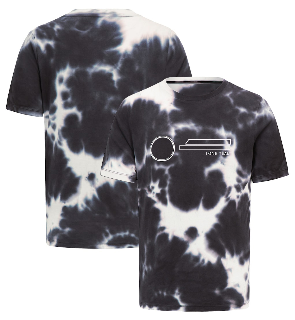 2023 Nuova F1 Tie Dye T-shirt Formula 1 Sito ufficiale T-shirt da uomo Maglia a maniche corte Estate Fans Tuta da corsa Top Tee