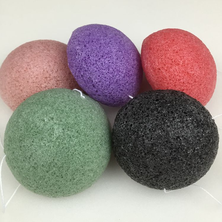 Skin care cleaning tools Konjac face wash puff Bamboo charcoal facial cleanser Konjac puff Facial cleaning sponge