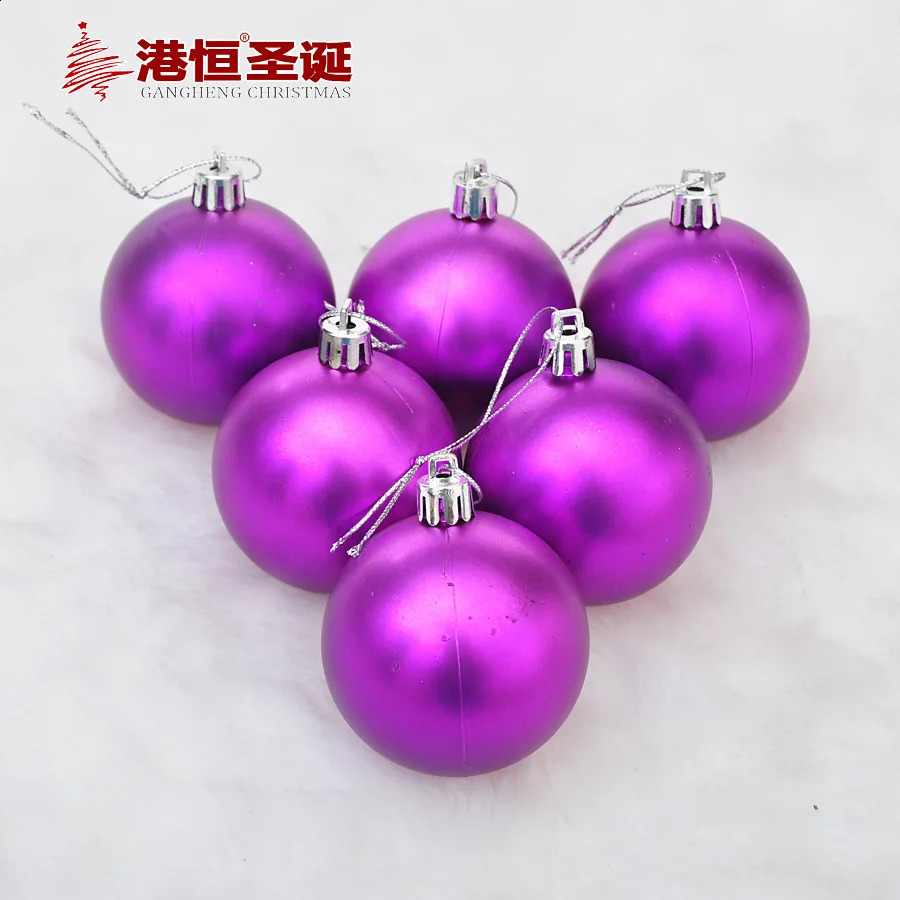 Christmas Decorations decoration accessories 6cm10cm purple matte ball tree pendant 231123