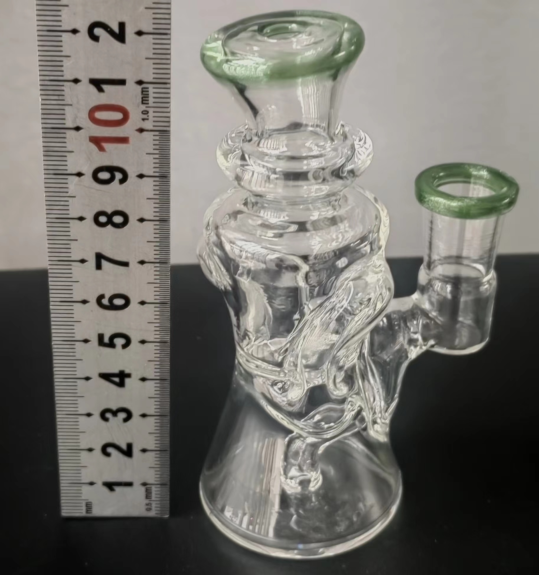 Prodotti personalizzati Bong in vetro bong raccogli cenere gorgogliatore Accessori fumatori Narghilè Catena a sfera narghilè tubo riciclatore trivellazione petrolifera tubo a torre trappola ghiaccio fumo classico