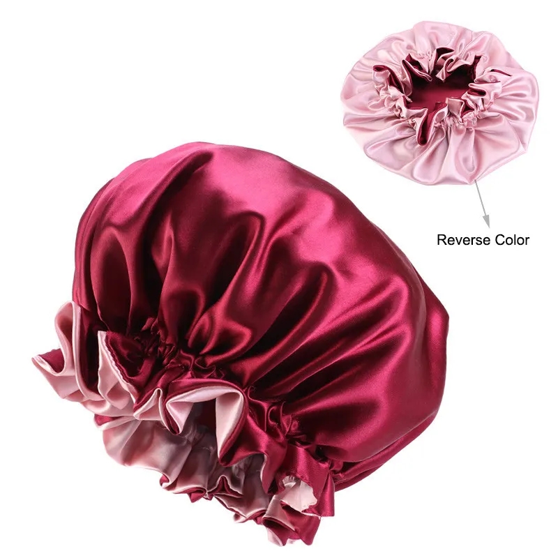 20 styles Momme Silk Night Cap Hair Bonnet Sleeping Silk Sleep Hat for Women Hair Care