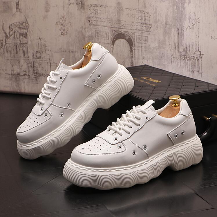 Designer skor män mode trend vita casual skor unga man lägenheter loafers mens sneakers zapatillas hombre d2h10