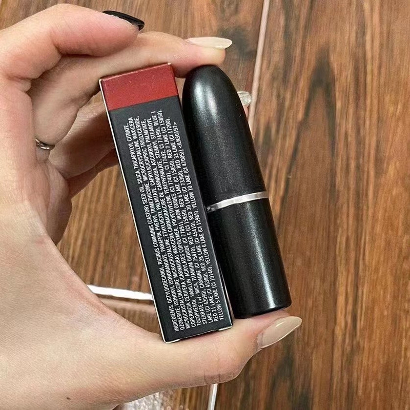 Brand Lipstick Matte Rouge A Levres Aluminum Tube Lustre Lipsticks with Series Number Russian Red