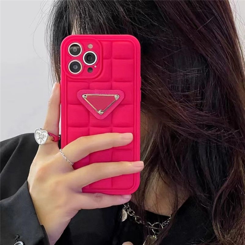 مصمم الأزياء مثلث Phase Phone Cases for iPhone 14 Pro Max 14Pro 13 13Pro 12 Pro Max 11 TPU Mobile Shell Purple Color Women Women Soft