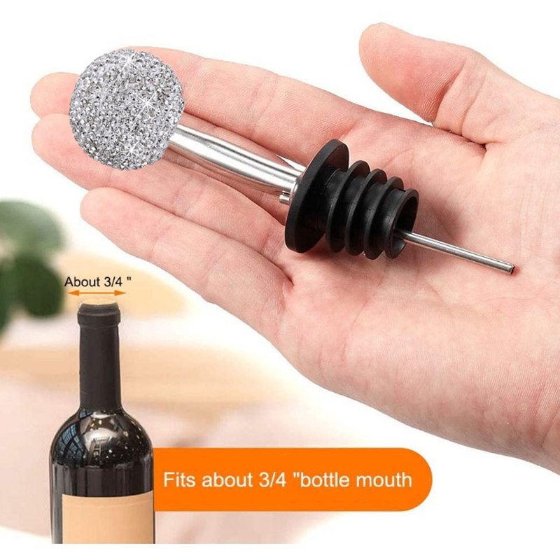 Bar Tools Diamond Red Wine Pourers Stainless Steel Bottle Stopper Pour Spout Christmas Decoration