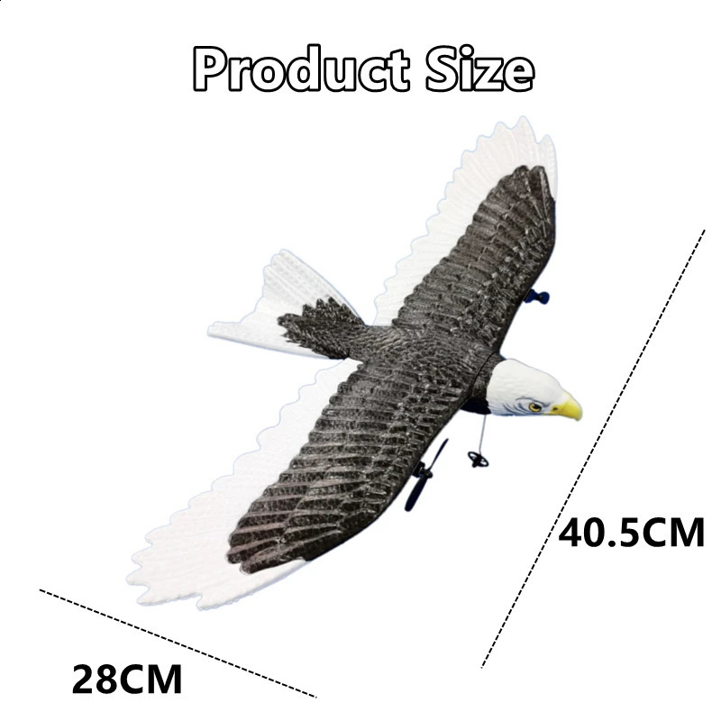 ElectricRC Aircraft RC Plane Wingspan Eagle Bionic Aircraft Fighter Radio Control Control remoto Hobby Glider Avión Espuma Niños Juguetes para niños 231102