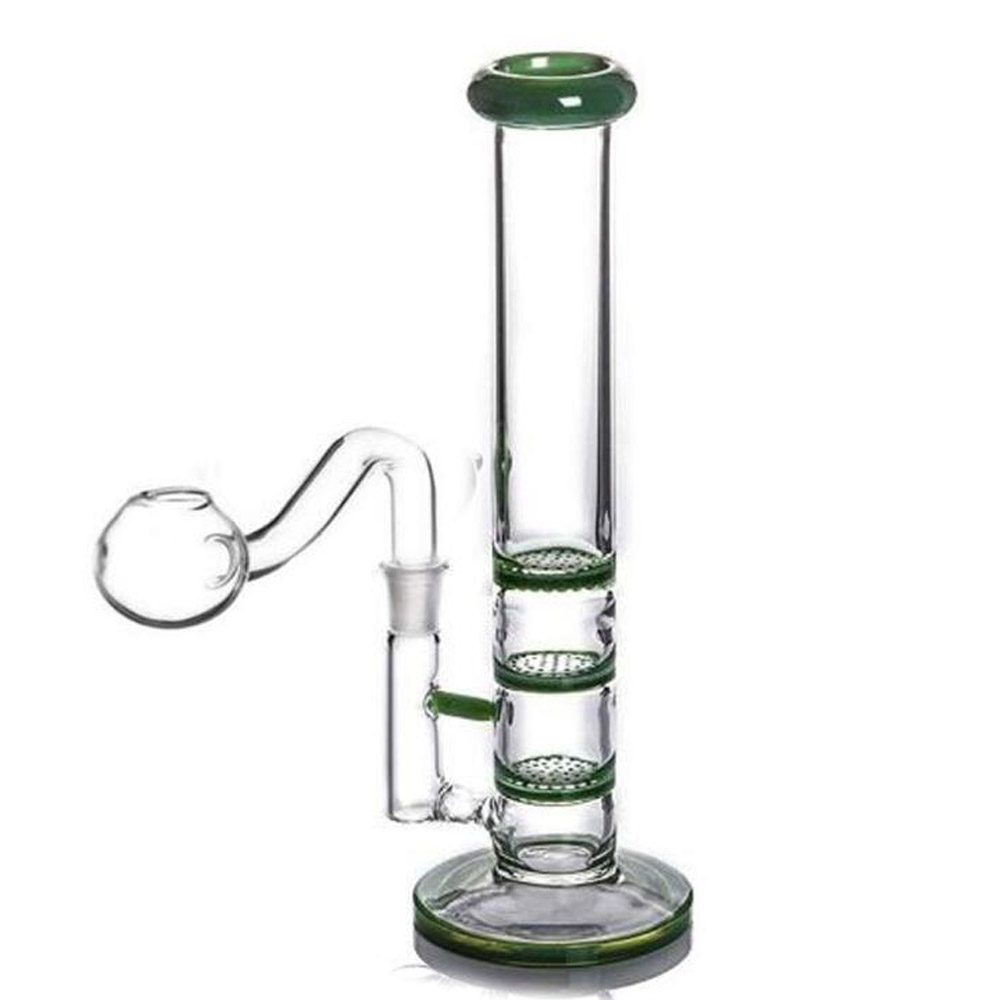 Thick Glass Water Bongs Hookahs Comb Perc Heady Dab Rig Smoking Water Pipe Glass Dabber Oil Rigs