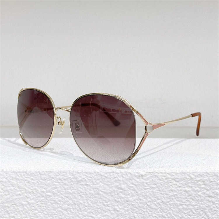 2023 luxury designer sunglasses New G Family Round Frame Fashion Sunglasses Female Star Net Red ins Sun Glasses Male GG0650