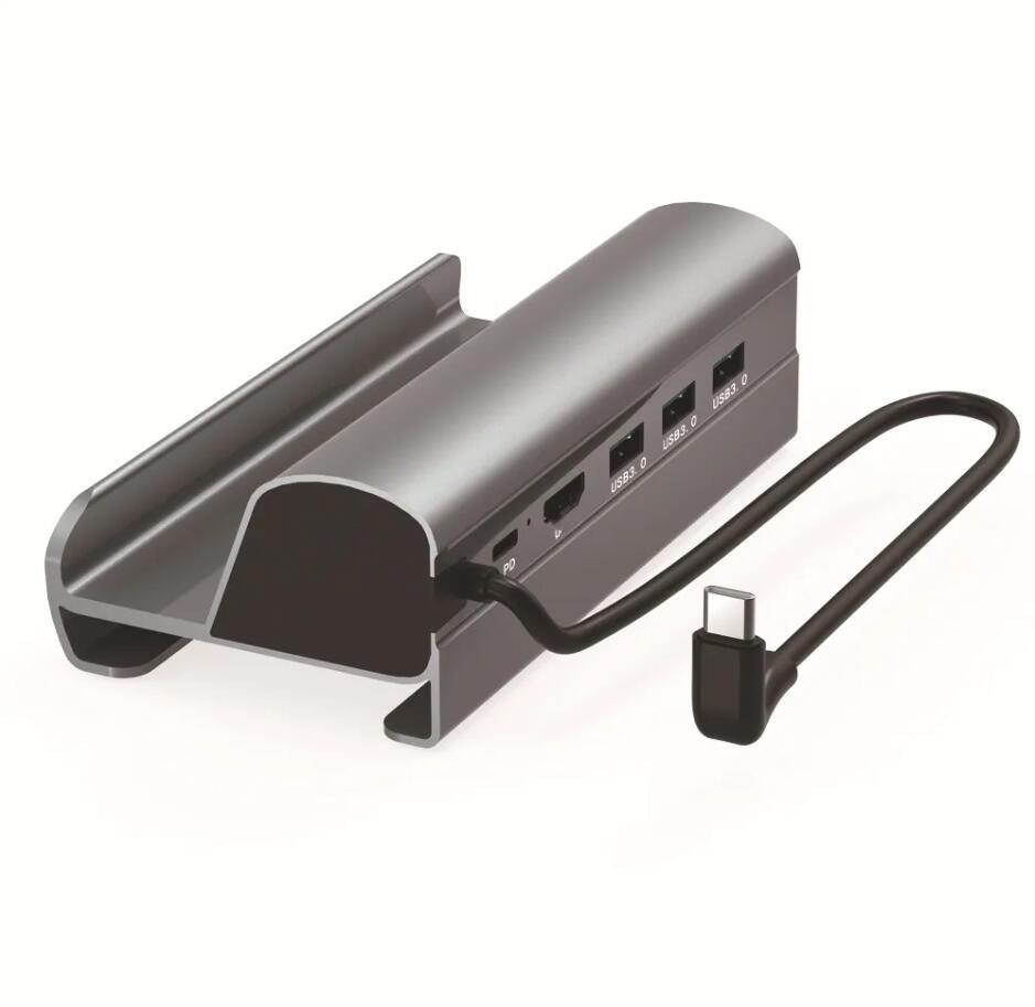 Док -пакет паровой палубы 6 в 1 USB C Docking Station для SteamDeck PD USB3.0 1000M 4K 60 Гц паровой палубы RJ45