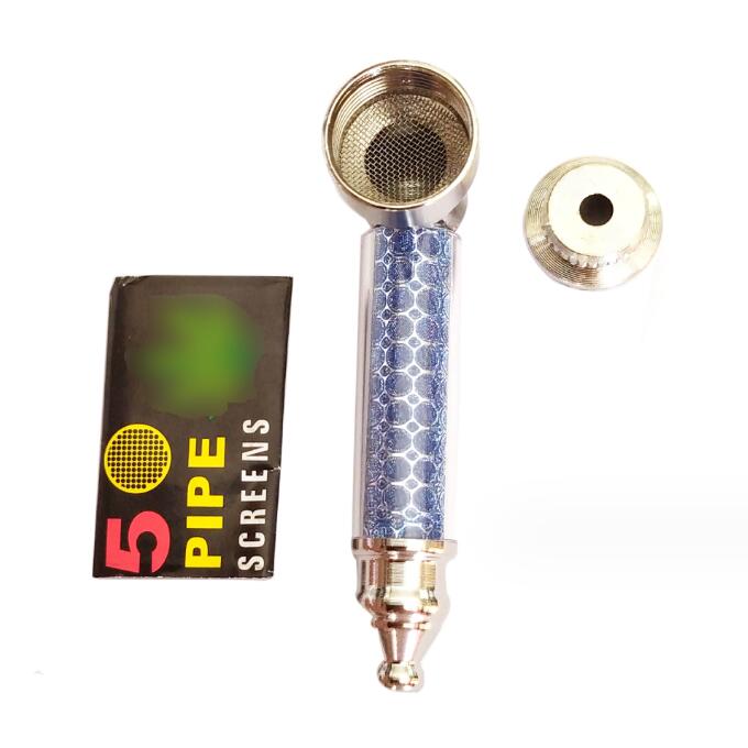 Nieuwste metalen pijpkit met dopafdekking Mesh afneembare tabakshandsigarettenfilterpijpen Accessoires Bubblers Bowl Tools